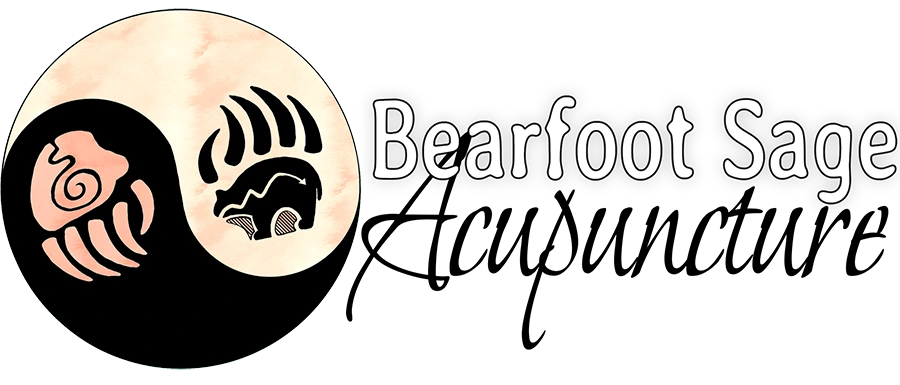 Bearfoot Sage Acupuncture logo, artwork - yin yang - Edwardsville, IL